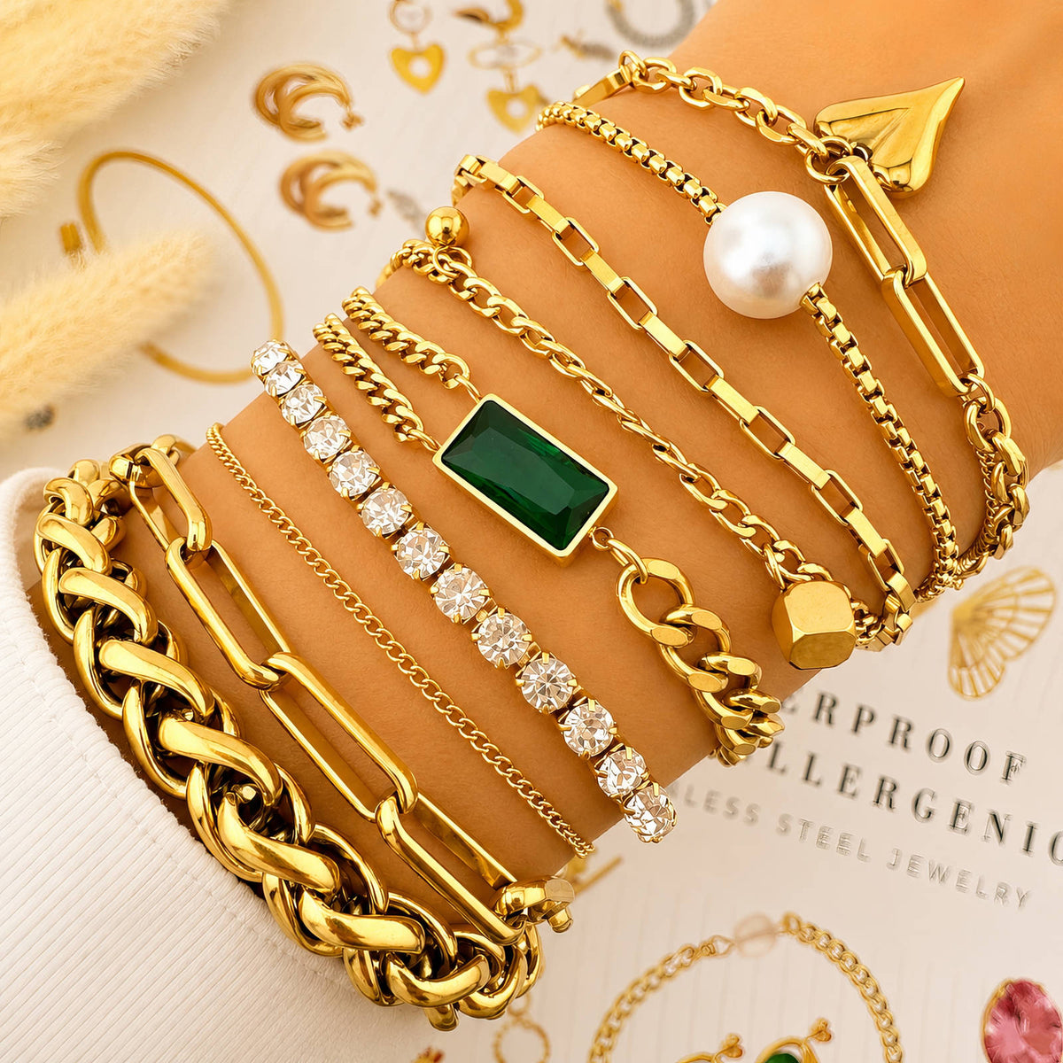 PVD Gold-Plated Stainless Steel Bracelet - Intensity