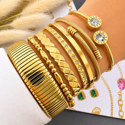PVD Gold-Plated Stainless Steel Bracelet - Intensity