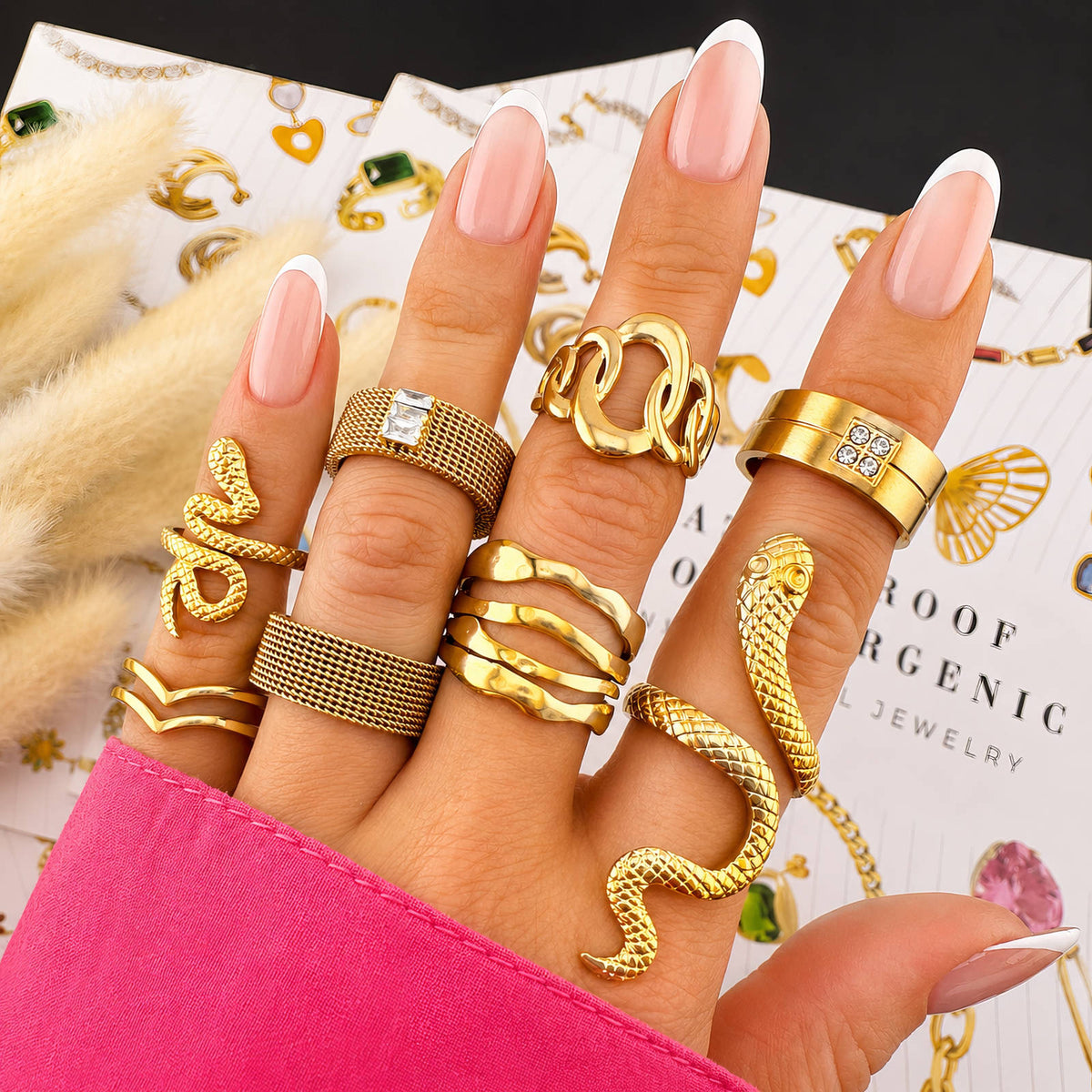 PVD Gold-Plated Stainless Steel Ring - Intensity