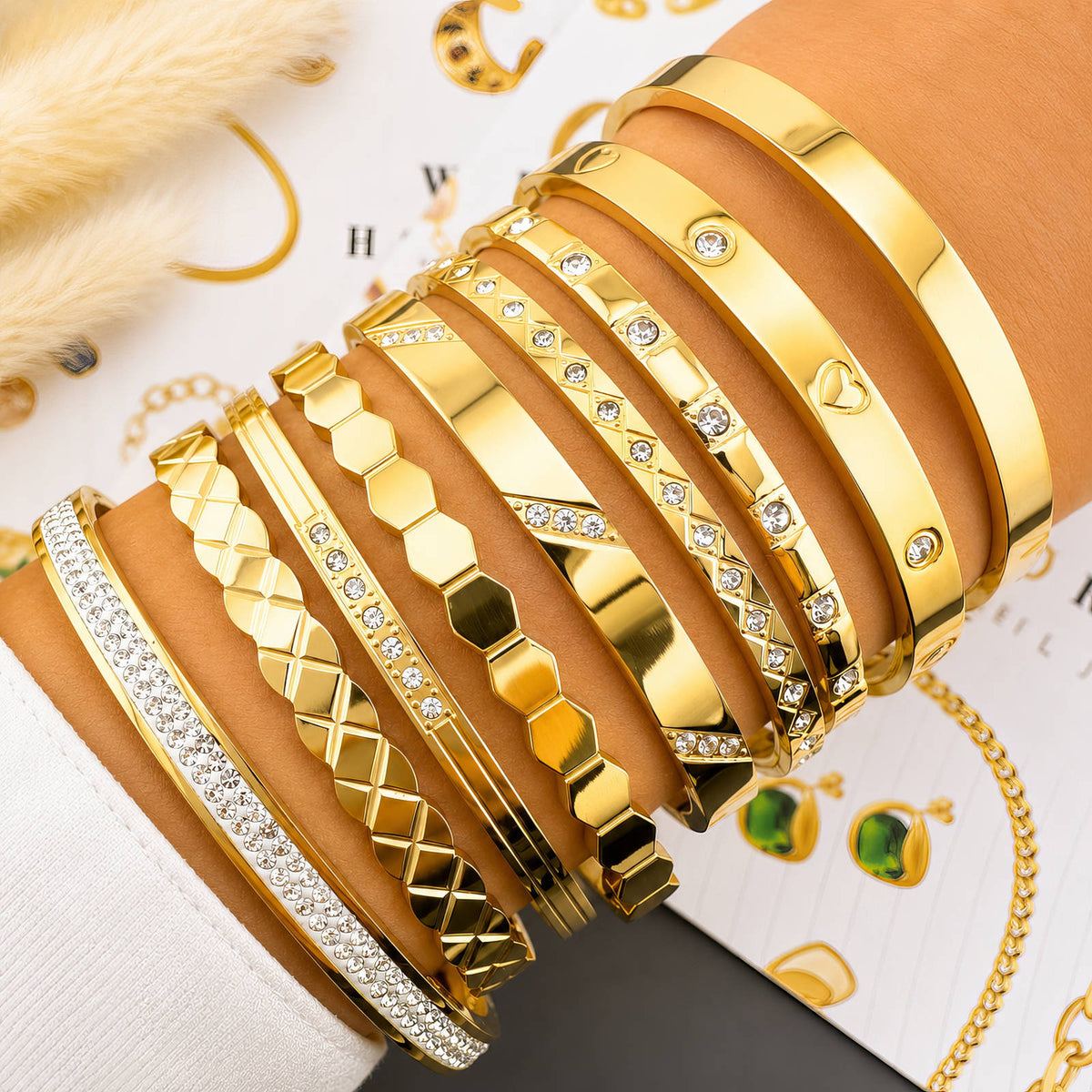 PVD Gold-Plated Stainless Steel Bracelet - Intensity