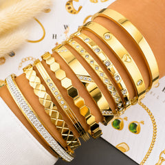PVD Gold-Plated Stainless Steel Bracelet - Intensity