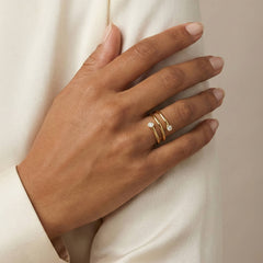 PVD Gold-Plated Stainless Steel Ring - Intensity