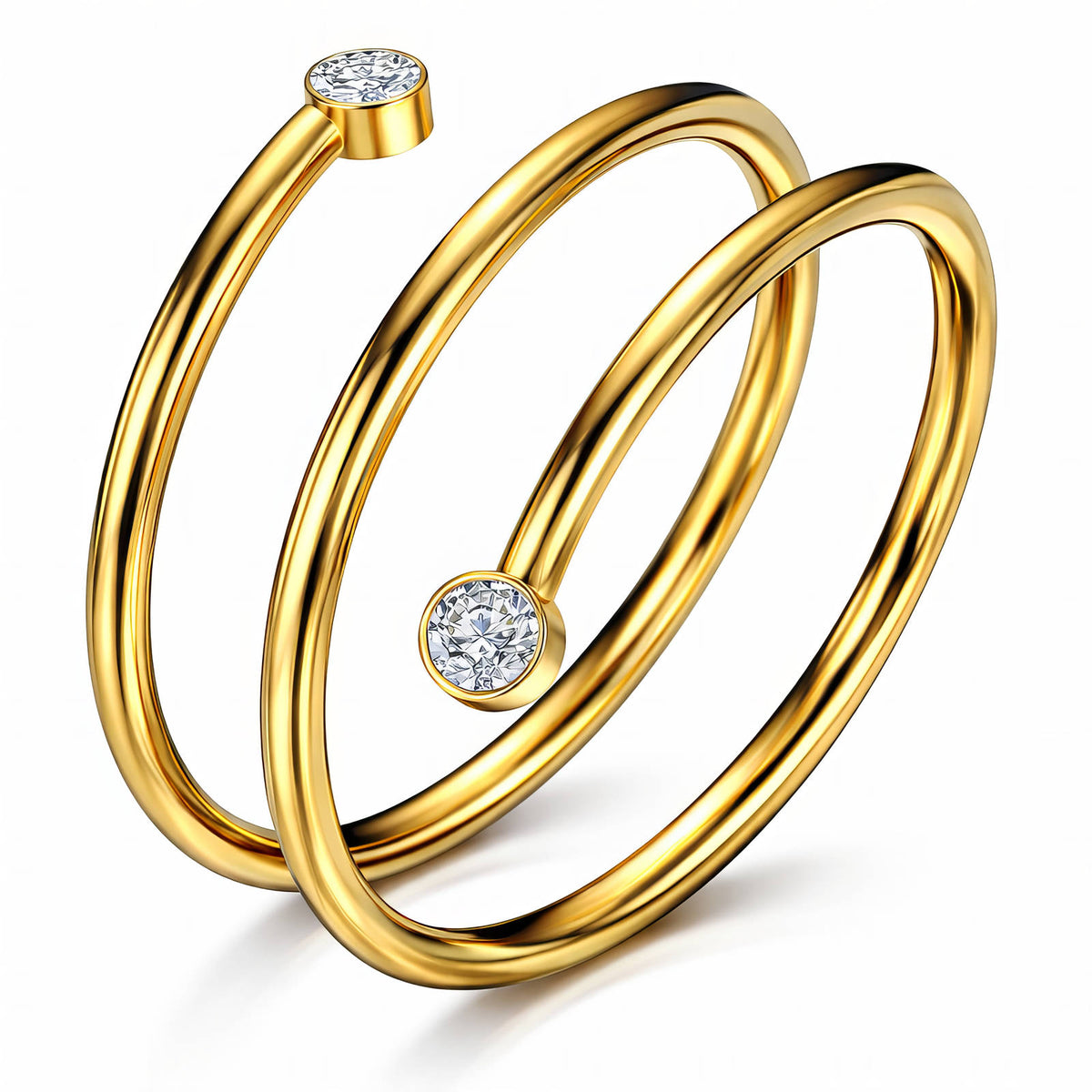 PVD Gold-Plated Stainless Steel Ring - Intensity
