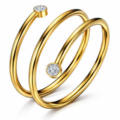 PVD Gold-Plated Stainless Steel Ring - Intensity