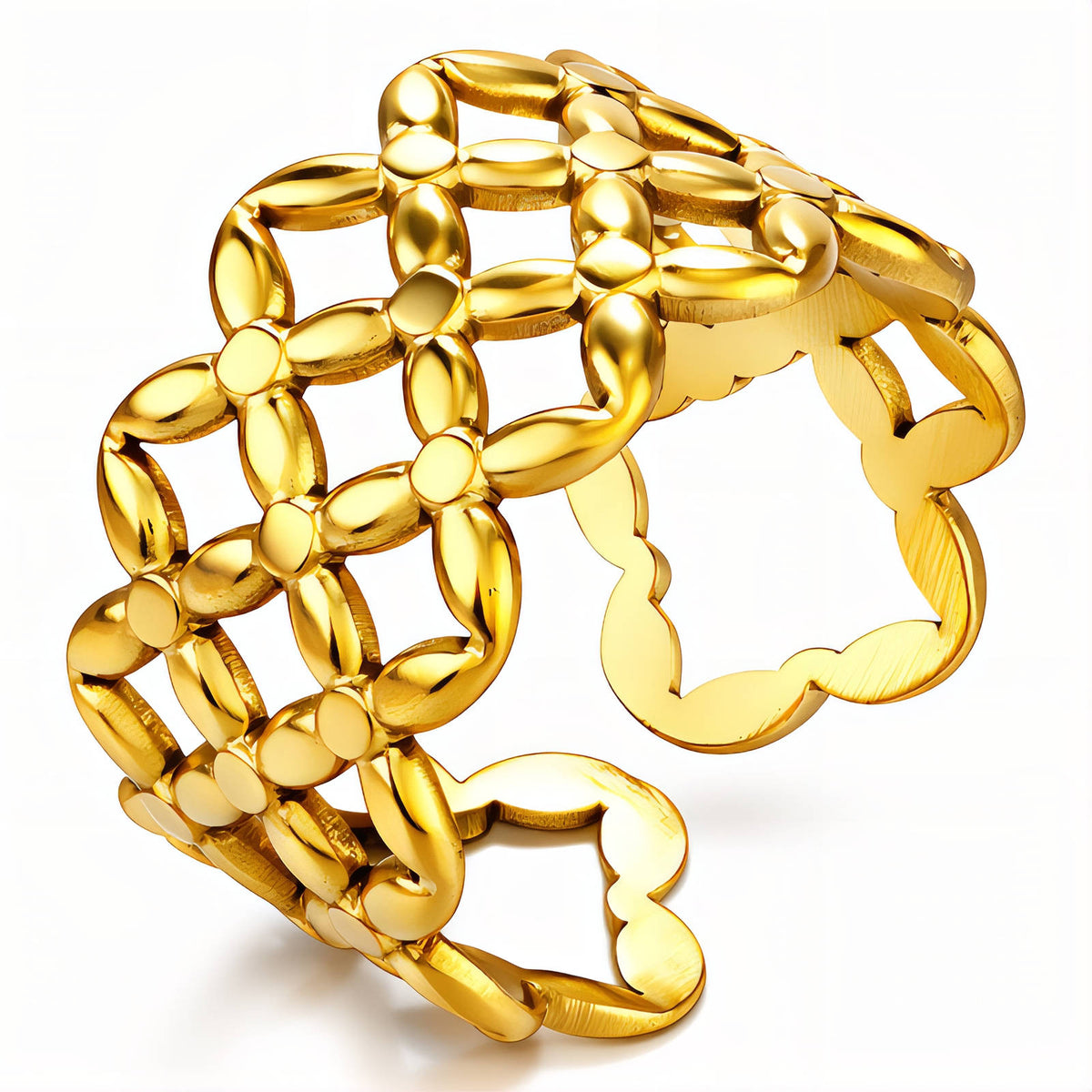 PVD Gold-Plated Stainless Steel Ring - Intensity