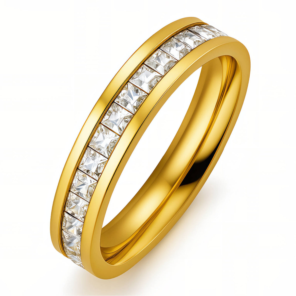PVD Gold-Plated Stainless Steel Ring - Intensity