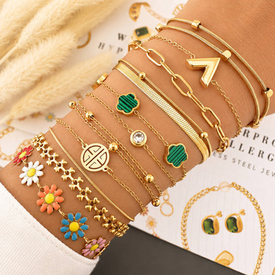 PVD Gold-Plated Stainless Steel Bracelet - Intensity