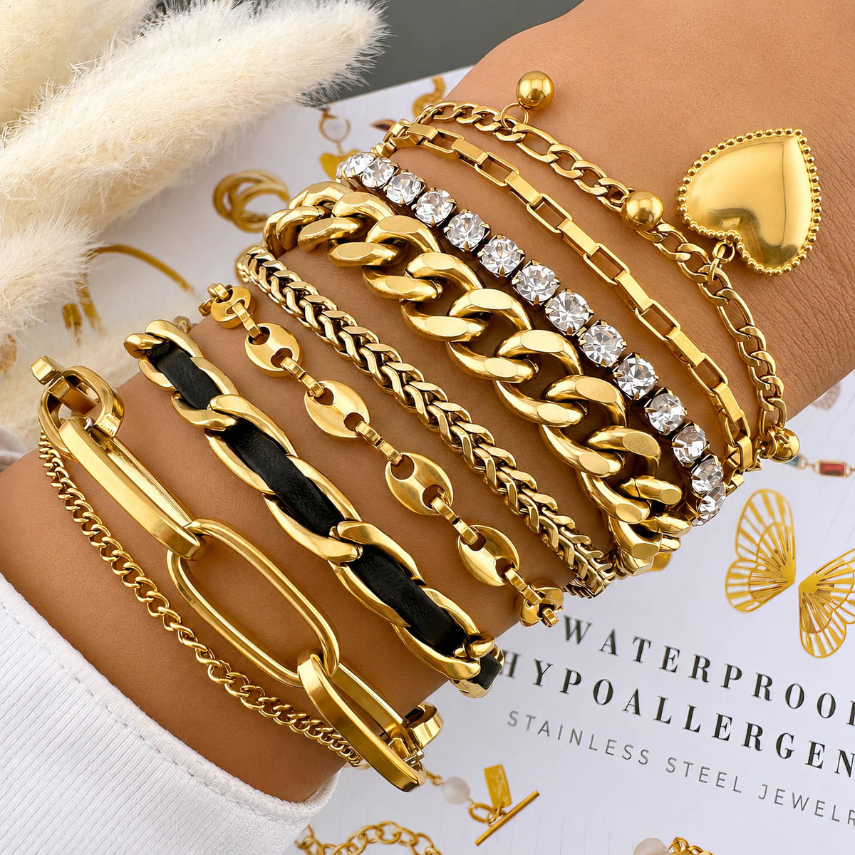 PVD Gold-Plated Stainless Steel Bracelet - Intensity