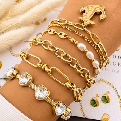 PVD Gold-Plated Stainless Steel Bracelet - Intensity