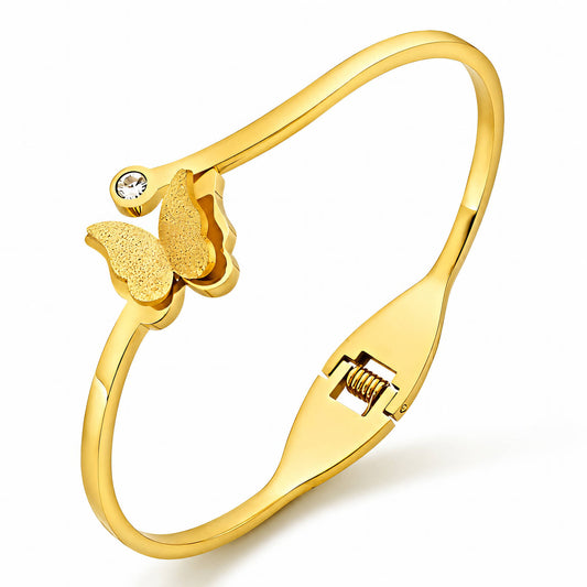 Butterfly PVD Gold-Plated Steel Bracelet - Intensity
