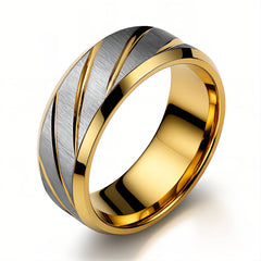 PVD Gold-Plated Stainless Steel Ring - Intensity