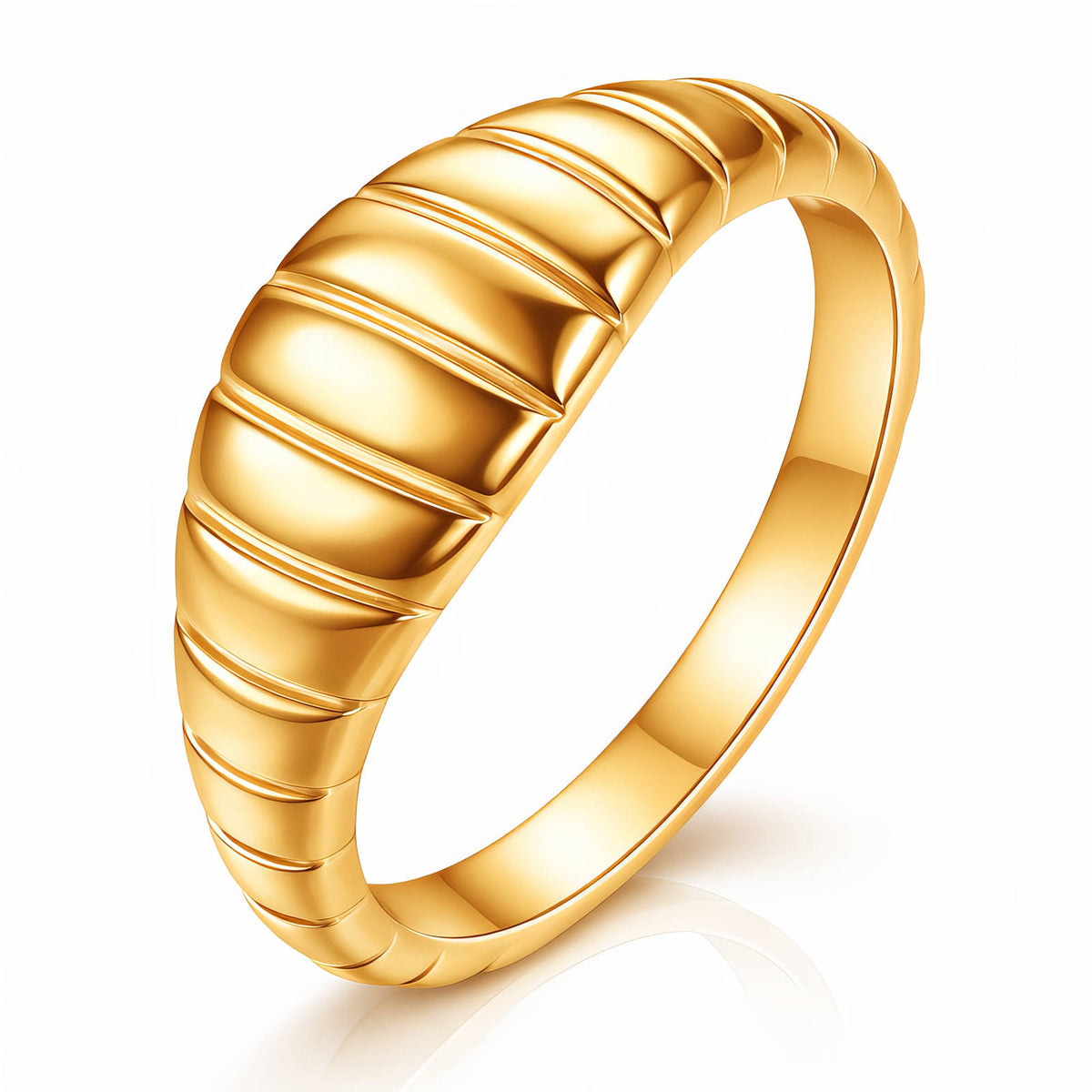 PVD Gold-Plated Stainless Steel Ring - Intensity
