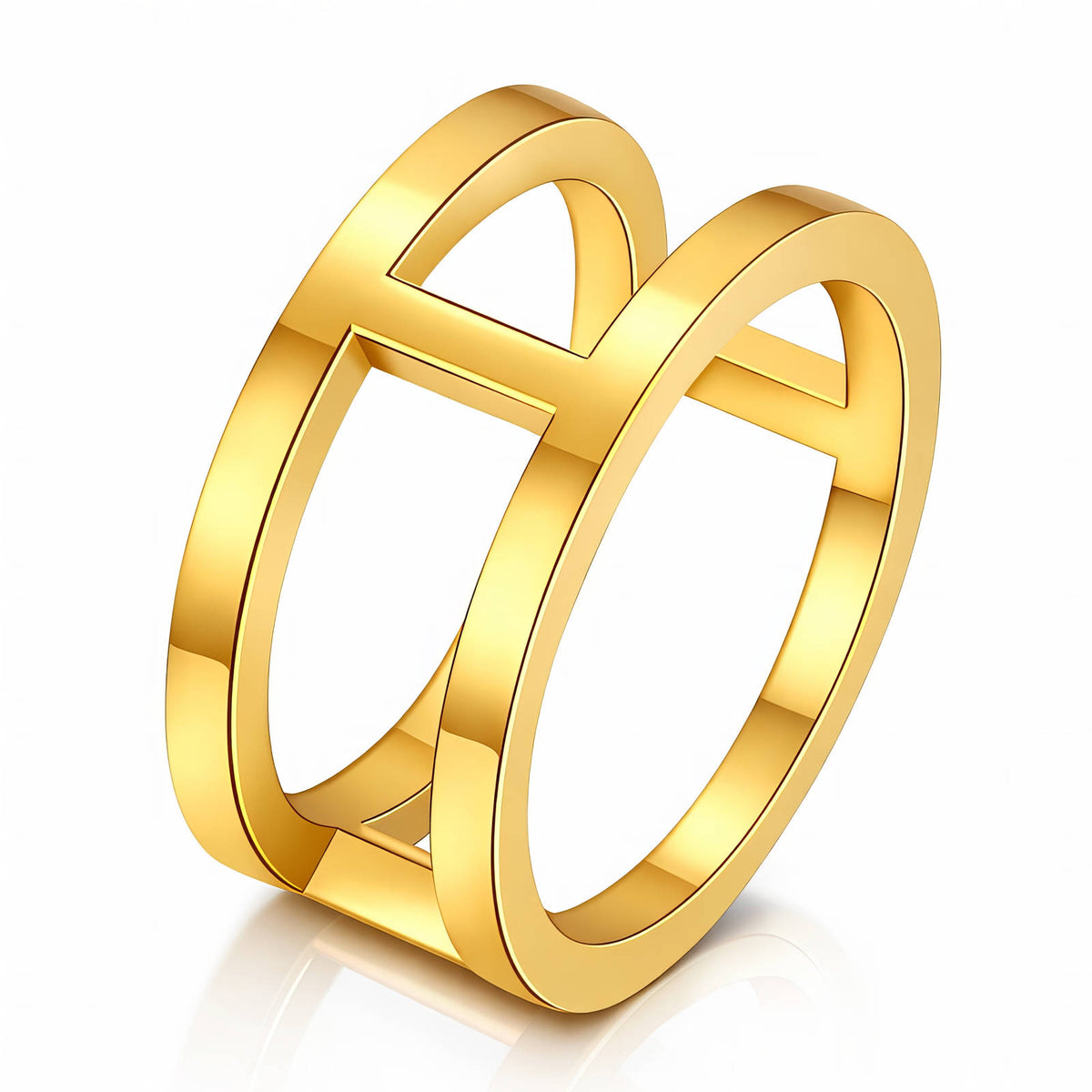 PVD Gold-Plated Stainless Steel Ring - Intensity