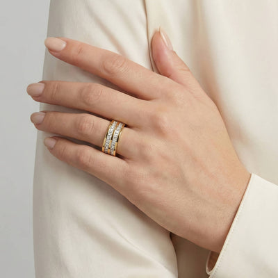 PVD Gold-Plated Stainless Steel Ring - Intensity