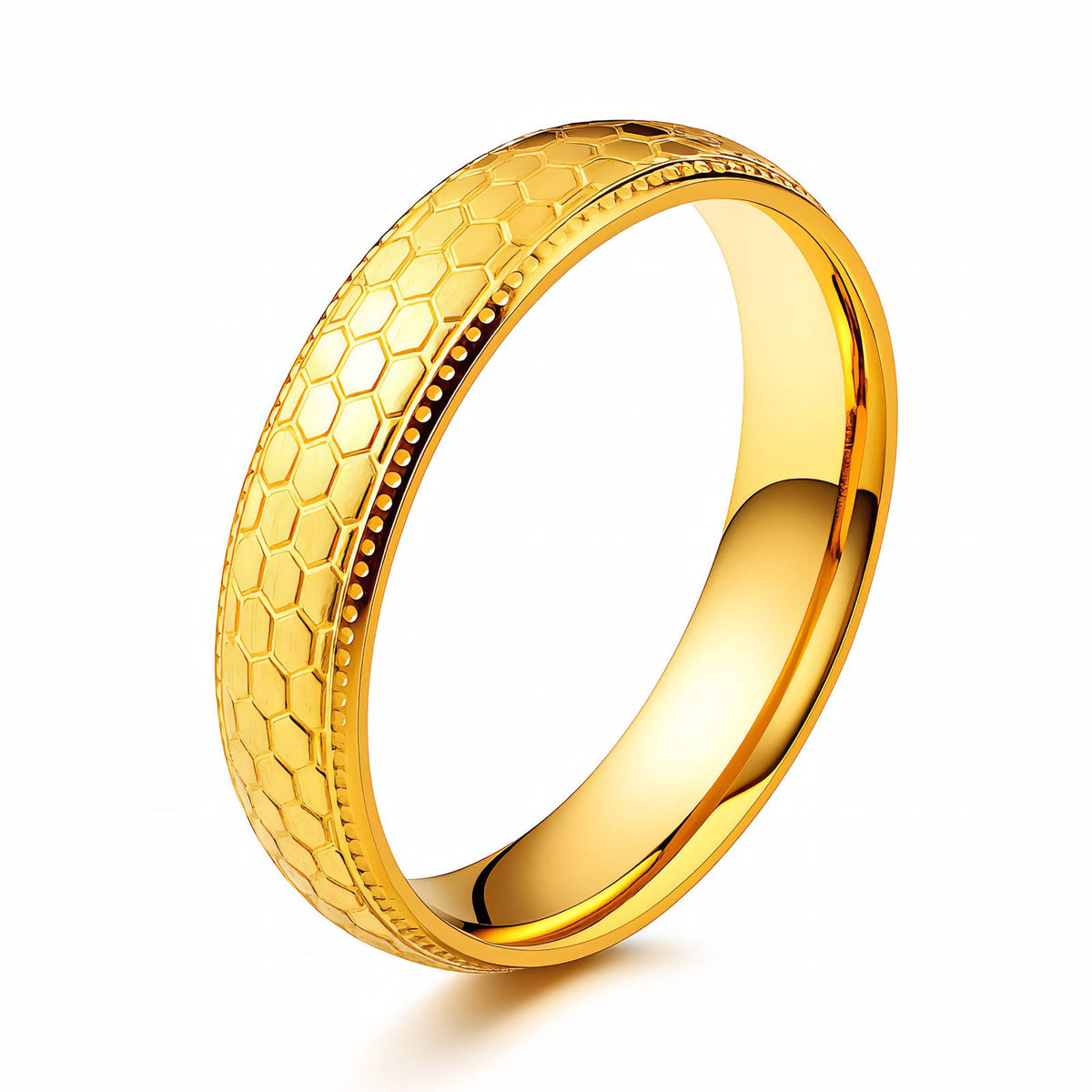 PVD Gold-Plated Stainless Steel Ring - Intensity