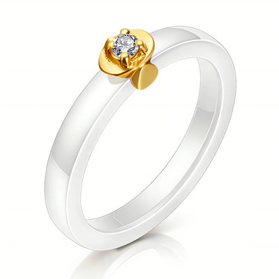 PVD Gold-Plated Ceramic Ring - Intensity