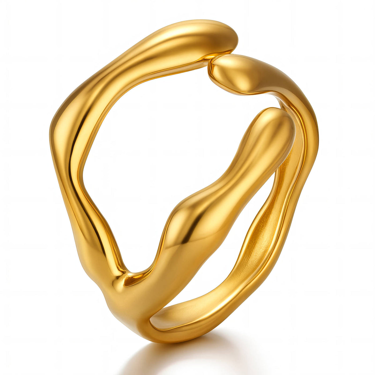 PVD Gold-Plated Stainless Steel Ring - Intensity