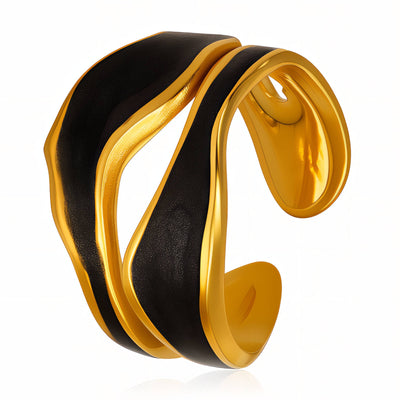 PVD Gold-Plated Stainless Steel Ring - Intensity