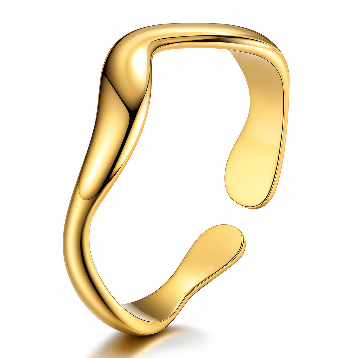 PVD Gold-Plated Stainless Steel Ring - Intensity