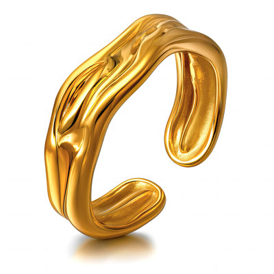 PVD Gold-Plated Stainless Steel Ring - Intensity
