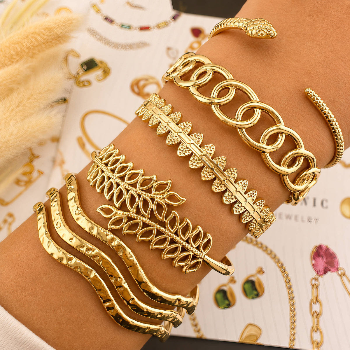 PVD Gold-Plated Stainless Steel Bracelet - Intensity