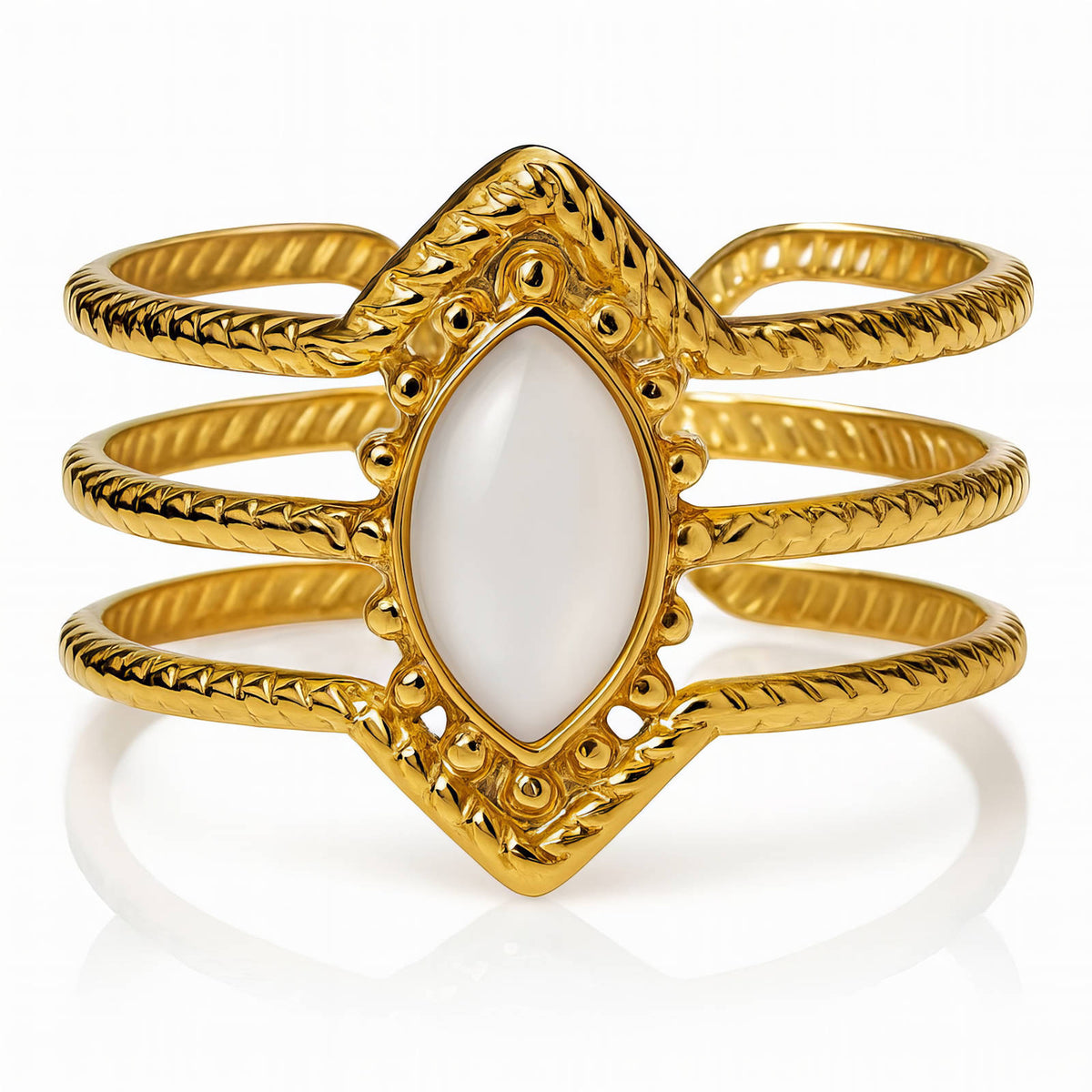 PVD Gold-Plated Stainless Steel Ring - Intensity