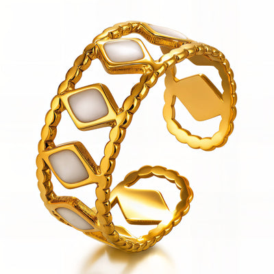 PVD Gold-Plated Stainless Steel Ring - Intensity