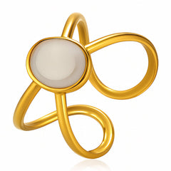 PVD Gold-Plated Stainless Steel Ring - Intensity
