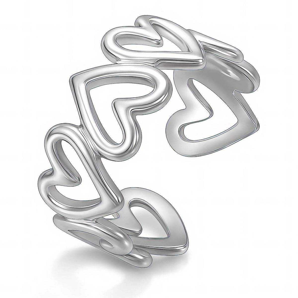Hearts Stainless Steel Ring - Intensity