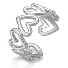 Hearts Stainless Steel Ring - Intensity