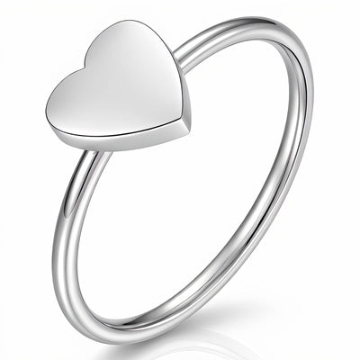 Engraving-ready Hearts Stainless Steel Ring - Intensity
