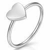 Engraving-ready Hearts Stainless Steel Ring - Intensity