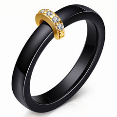 PVD Gold-Plated Ceramic Ring - Intensity