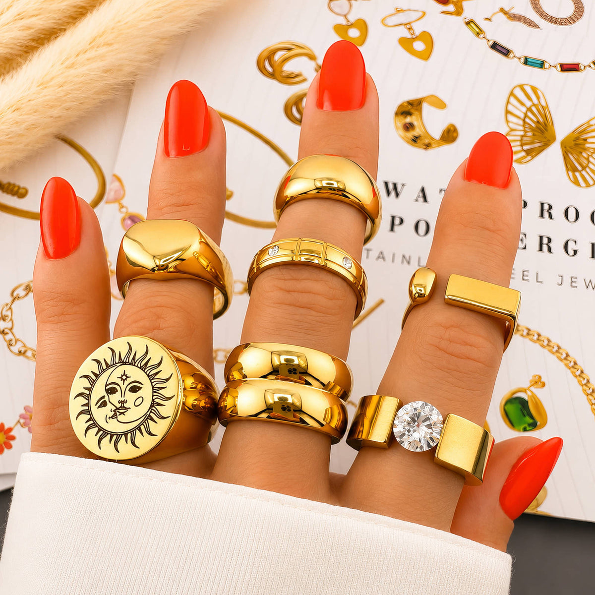 PVD Gold-Plated Stainless Steel Ring - Intensity