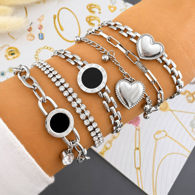 Hearts Stainless Steel Bracelet - Intensity