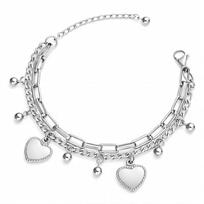 Hearts Stainless Steel Bracelet - Intensity