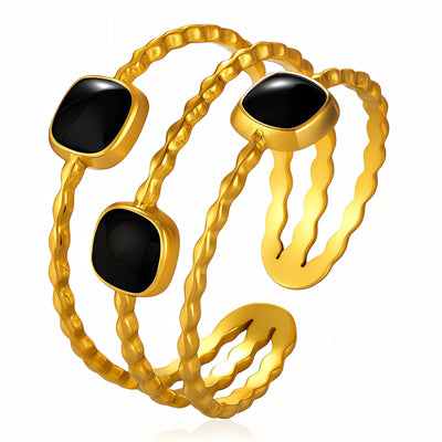 PVD Gold-Plated Stainless Steel Ring - Intensity