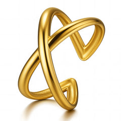 PVD Gold-Plated Stainless Steel Ring - Intensity