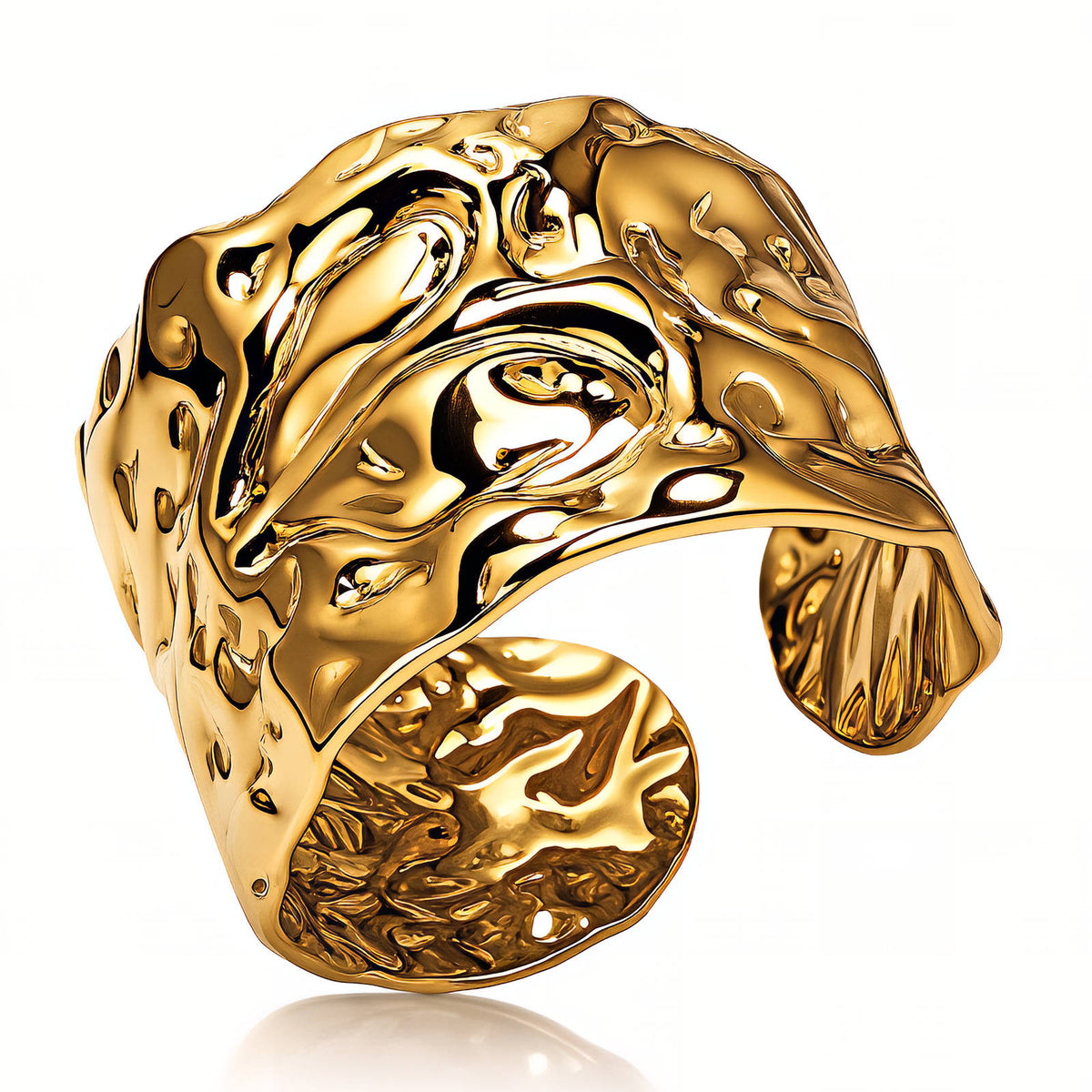 PVD Gold-Plated Stainless Steel Ring - Intensity