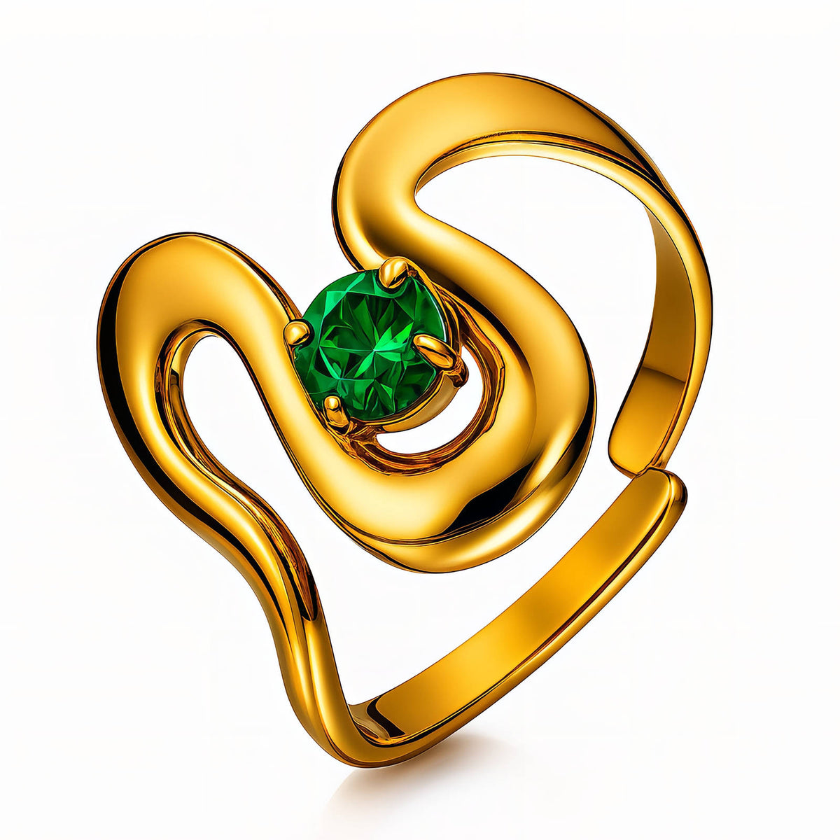 PVD Gold-Plated Stainless Steel Ring - Intensity