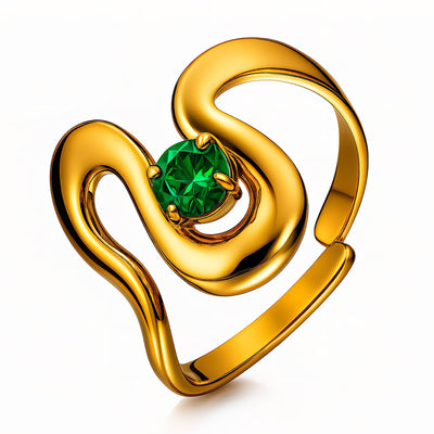 PVD Gold-Plated Stainless Steel Ring - Intensity