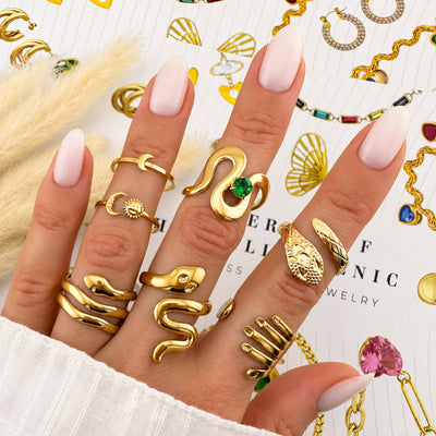 PVD Gold-Plated Stainless Steel Ring - Intensity
