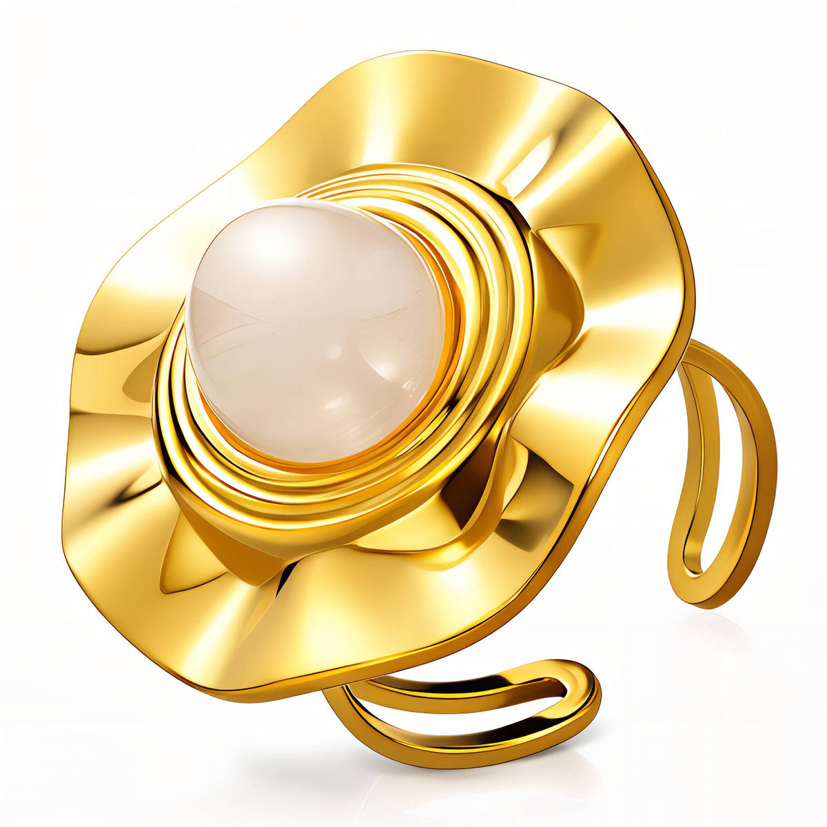 PVD Gold-Plated Stainless Steel Ring - Intensity