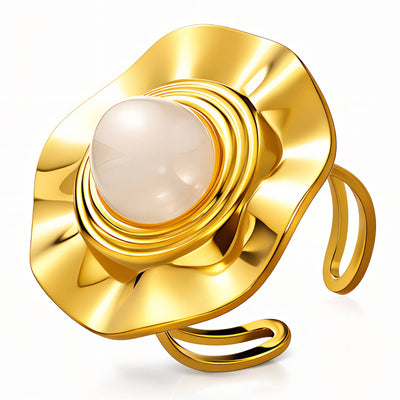 PVD Gold-Plated Stainless Steel Ring - Intensity
