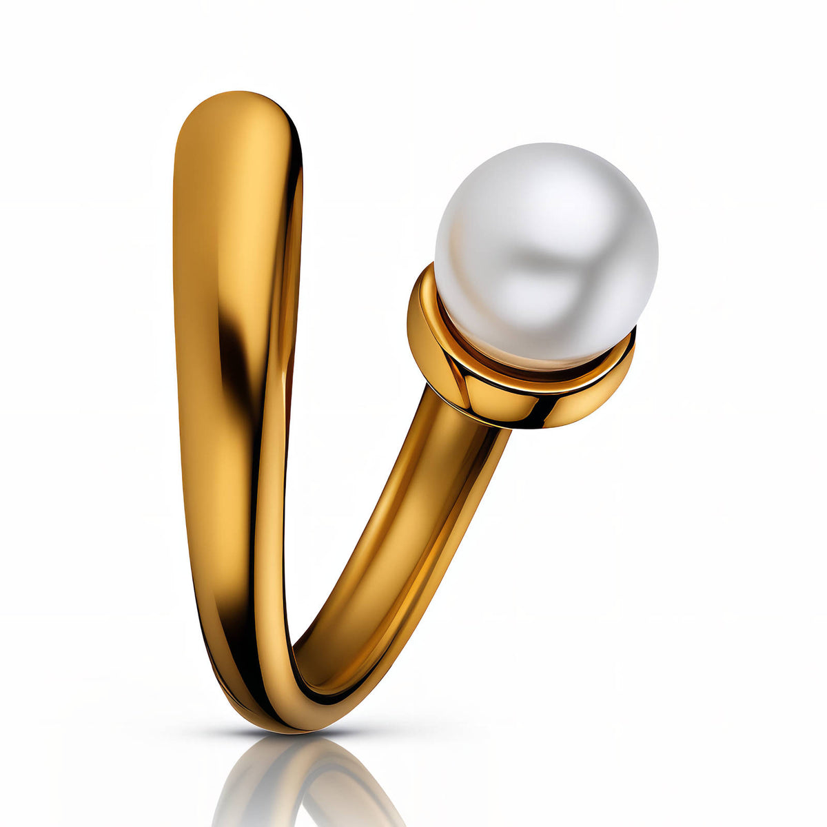 PVD Gold-Plated Stainless Steel Ring - Intensity