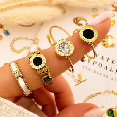 PVD Gold-Plated Stainless Steel Ring - Intensity