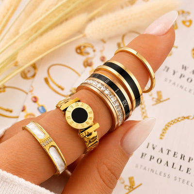 PVD Gold-Plated Stainless Steel Ring - Intensity