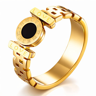 PVD Gold-Plated Stainless Steel Ring - Intensity