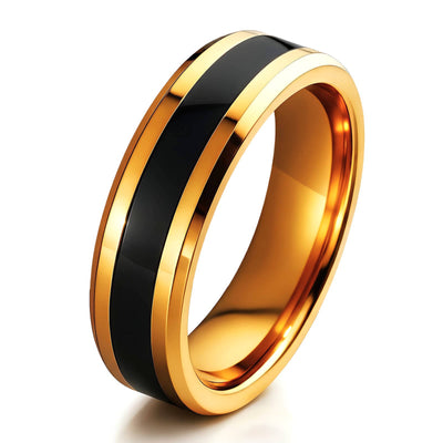 PVD Gold-Plated Stainless Steel Ring - Intensity