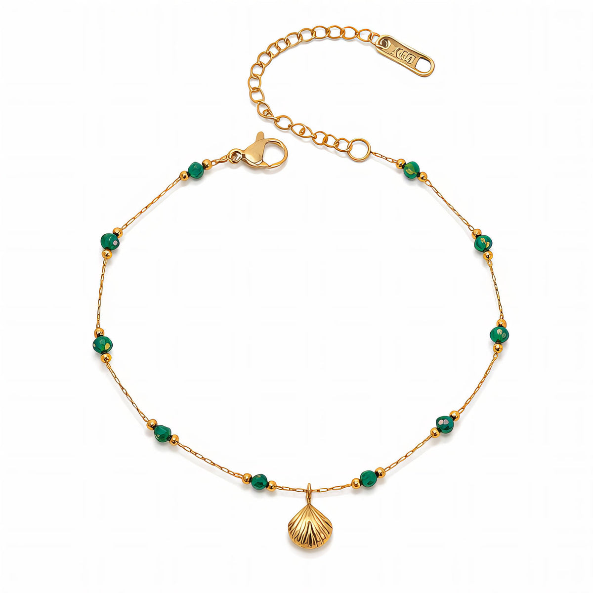 Seashell PVD Gold-Plated Steel Bracelet - Intensity